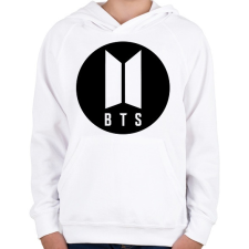 PRINTFASHION BTS - Gyerek kapucnis pulóver - Fehér gyerek pulóver, kardigán