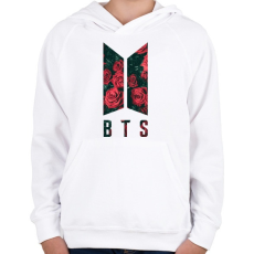 PRINTFASHION BTS - Gyerek kapucnis pulóver - Fehér