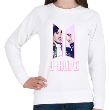PRINTFASHION BTS J-hope - Női pulóver - Fehér női pulóver, kardigán