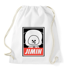 PRINTFASHION BTS JIMIN - Sportzsák, Tornazsák - Fehér tornazsák