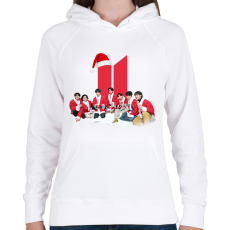 PRINTFASHION BTS Karácsony  - Női kapucnis pulóver - Fehér