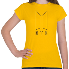 PRINTFASHION BTS kontúr - Női póló - Sárga