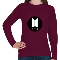 PRINTFASHION BTS kör - Női pulóver - Bordó