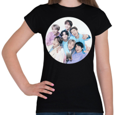 PRINTFASHION BTS Kpop - Női póló - Fekete női póló