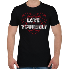 PRINTFASHION BTS - Love yourself - Férfi póló - Fekete