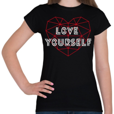 PRINTFASHION BTS - Love yourself - Női póló - Fekete női póló
