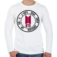 PRINTFASHION BTS music band - Férfi hosszú ujjú póló - Fehér férfi póló
