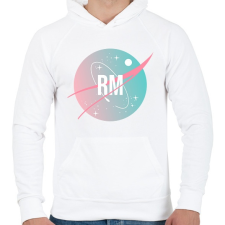 PRINTFASHION BTS NASA: RM - Férfi kapucnis pulóver - Fehér férfi pulóver, kardigán