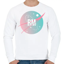 PRINTFASHION BTS NASA: RM - Férfi pulóver - Fehér férfi pulóver, kardigán