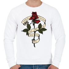 PRINTFASHION BTS rózsa - Férfi pulóver - Fehér férfi pulóver, kardigán