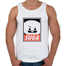 PRINTFASHION BTS Suga - Férfi atléta - Fehér