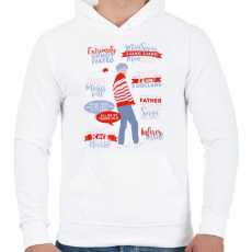 PRINTFASHION BTS Suga - Férfi kapucnis pulóver - Fehér