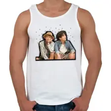 PRINTFASHION BTS // Vkook - Férfi atléta - Fehér atléta, trikó