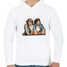 PRINTFASHION BTS // Vkook - Férfi kapucnis pulóver - Fehér