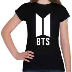 PRINTFASHION BTS white - Női póló - Fekete