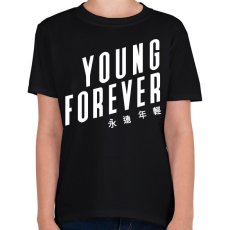 PRINTFASHION BTS Young forever - Gyerek póló - Fekete