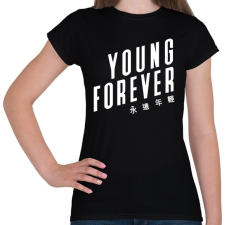 PRINTFASHION BTS Young forever - Női póló - Fekete női póló