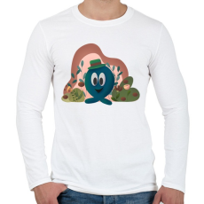 PRINTFASHION Buborékfej - Férfi hosszú ujjú póló - Fehér