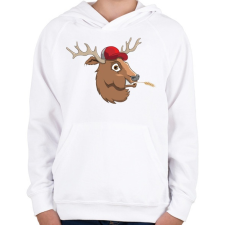 PRINTFASHION Buck - Gyerek kapucnis pulóver - Fehér gyerek pulóver, kardigán