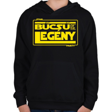 PRINTFASHION bucsu-of-the-legeny-yellow - Gyerek kapucnis pulóver - Fekete