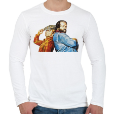PRINTFASHION Bud Spencer and Terence Hill - Férfi hosszú ujjú póló - Fehér férfi póló