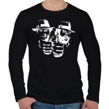 PRINTFASHION Bud Spencer and Terence Hill - White - Férfi hosszú ujjú póló - Fekete férfi póló