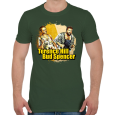 PRINTFASHION Bud Spencer és Terence Hill - Férfi póló - Katonazöld