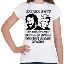 PRINTFASHION Bud Spencer és Terence Hill (Hogy bírod a piát?) - Női póló - Fehér női póló