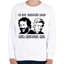 PRINTFASHION Bud Spencer és Terence Hill ( Mi ez? Hagymás bab?) - Gyerek pulóver - Fehér gyerek pulóver, kardigán