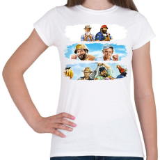 PRINTFASHION Bud Spencer és Terence Hill - Női póló - Fehér