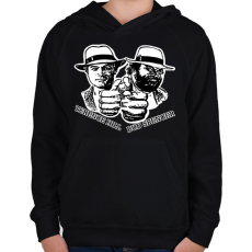 PRINTFASHION Bud Spencer és Ternce Hill - Gyerek kapucnis pulóver - Fekete