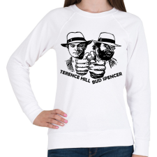 PRINTFASHION Bud Spencer és Ternce Hill - Női pulóver - Fehér női pulóver, kardigán