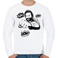 PRINTFASHION Bud Spencer - Férfi pulóver - Fehér férfi pulóver, kardigán
