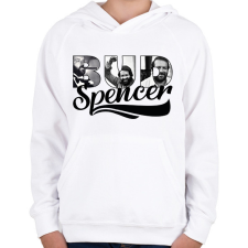 PRINTFASHION Bud Spencer fotós - Gyerek kapucnis pulóver - Fehér gyerek pulóver, kardigán