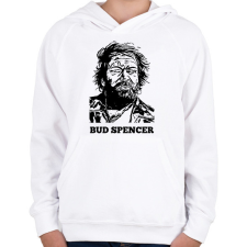 PRINTFASHION bud spencer - Gyerek kapucnis pulóver - Fehér gyerek pulóver, kardigán