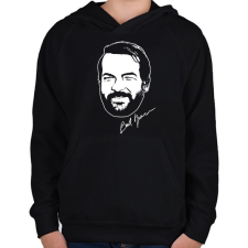 PRINTFASHION Bud Spencer - Gyerek kapucnis pulóver - Fekete gyerek pulóver, kardigán