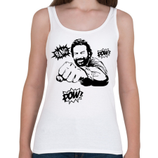 PRINTFASHION Bud Spencer - Női atléta - Fehér női trikó