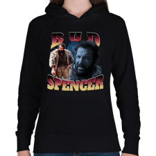 PRINTFASHION Bud Spencer - Női kapucnis pulóver - Fekete női pulóver, kardigán