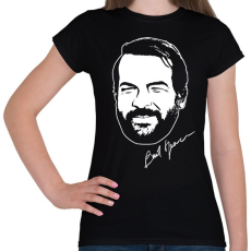 PRINTFASHION Bud Spencer - Női póló - Fekete