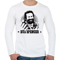 PRINTFASHION Bud Spencer öklös póló - Férfi hosszú ujjú póló - Fehér