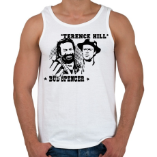 PRINTFASHION Bud Spencer Terence Hill - Férfi atléta - Fehér