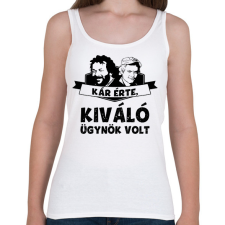 PRINTFASHION Bud Spencer Terence Hill Kár érte, kiváló ügynök volt - Női atléta - Fehér női trikó