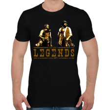PRINTFASHION Bud Spencer Terence Hill Legends - Férfi póló - Fekete férfi póló