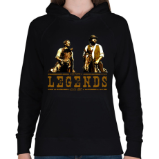 PRINTFASHION Bud Spencer Terence Hill Legends - Női kapucnis pulóver - Fekete