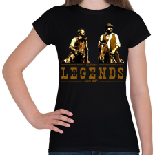PRINTFASHION Bud Spencer Terence Hill Legends - Női póló - Fekete női póló