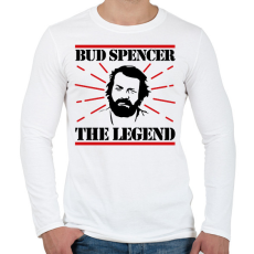 PRINTFASHION Bud Spencer - The legend - Férfi hosszú ujjú póló - Fehér