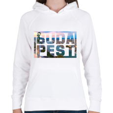 PRINTFASHION Budapest 4 - Női kapucnis pulóver - Fehér