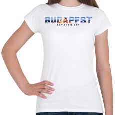 PRINTFASHION Budapest Day and Night - Női póló - Fehér
