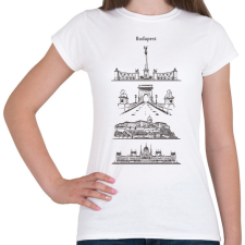 PRINTFASHION Budapest épületek - Női póló - Fehér női póló
