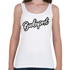 PRINTFASHION Budapest felirat póló - Női atléta - Fehér női trikó